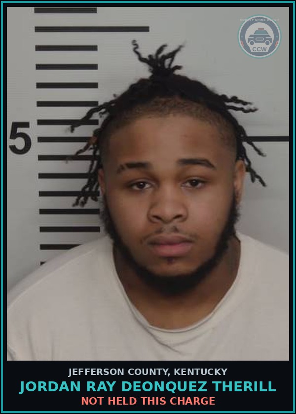 Booking mugshot of Jordan Ray Deonquez Therill in Jefferson County