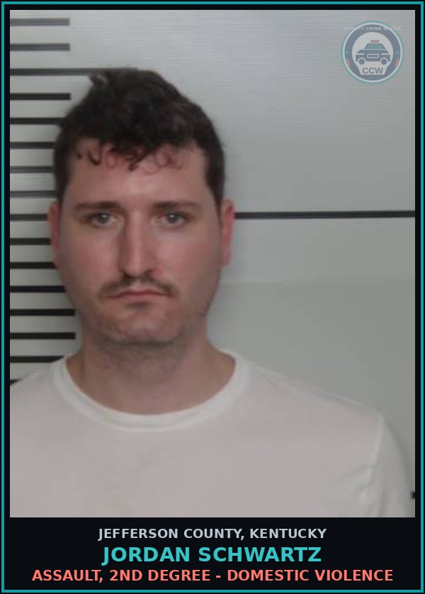 Booking mugshot of Jordan Schwartz in Jefferson County