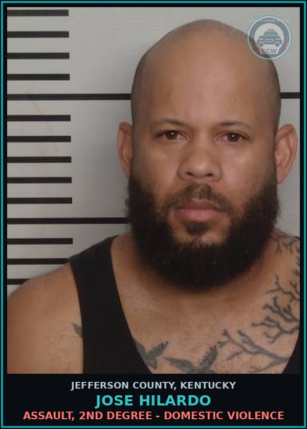 Booking mugshot of Jose Hilardo in Jefferson County