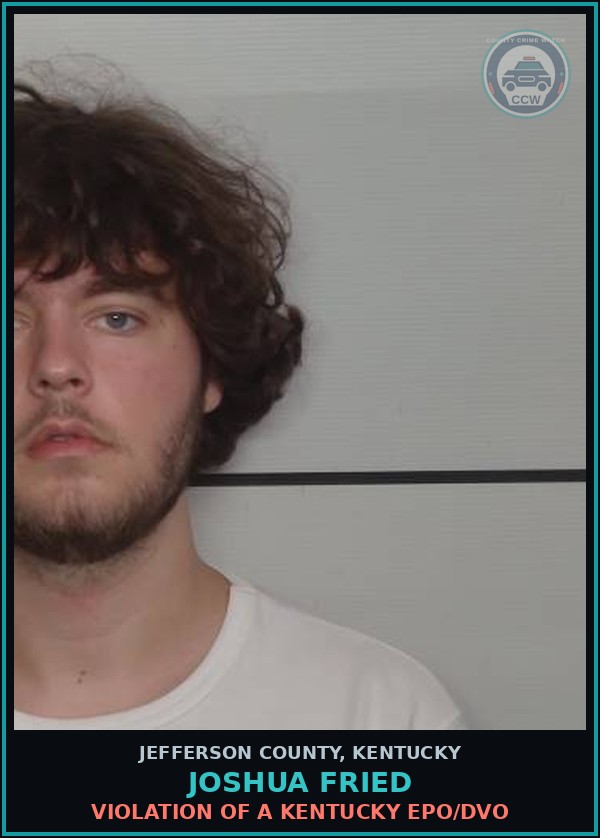 Booking mugshot of Joshua Fried in Jefferson County