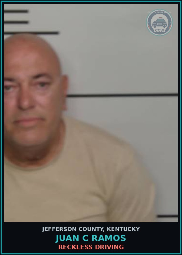 Booking mugshot of Juan C Ramos in Jefferson County