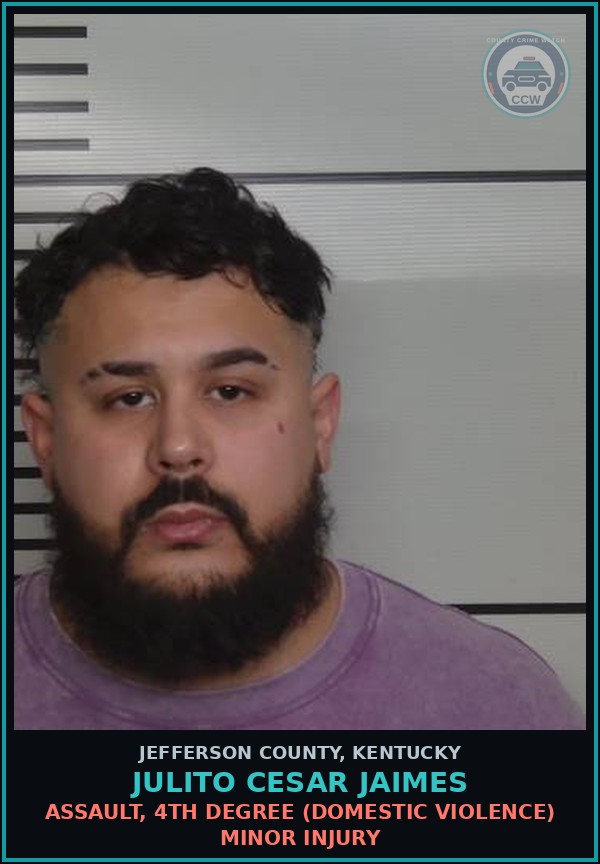 Booking mugshot of Julito Cesar Jaimes in Jefferson County