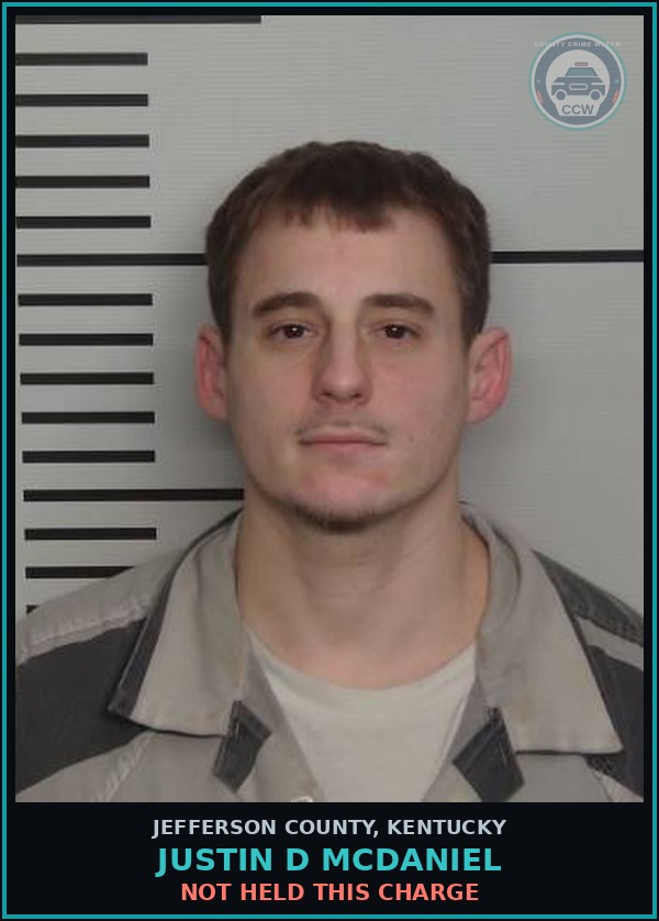Booking mugshot of Justin D Mcdaniel in Jefferson County