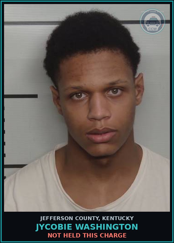 Booking mugshot of Jycobie Washington in Jefferson County