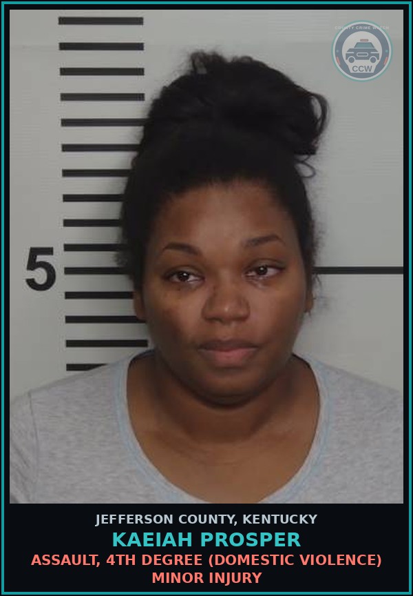 Booking mugshot of Kaeiah Prosper in Jefferson County