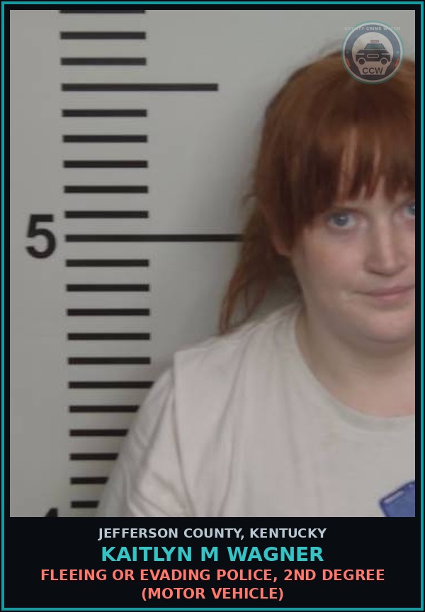 Booking mugshot of Kaitlyn M Wagner in Jefferson County
