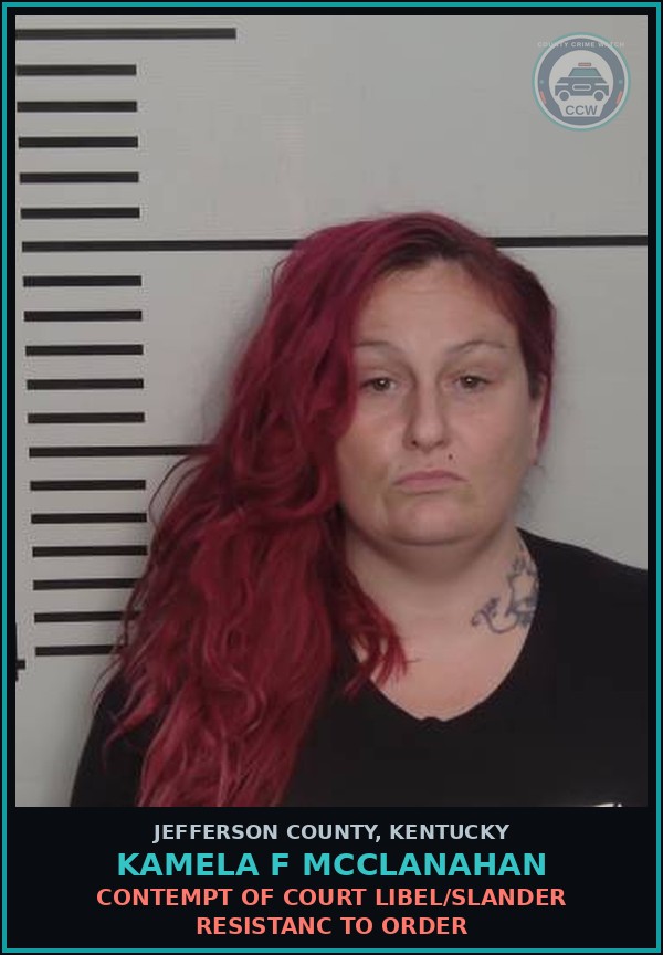Booking mugshot of Kamela F Mcclanahan in Jefferson County