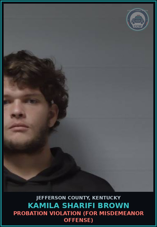 Booking mugshot of Kamila Sharifi Brown in Jefferson County
