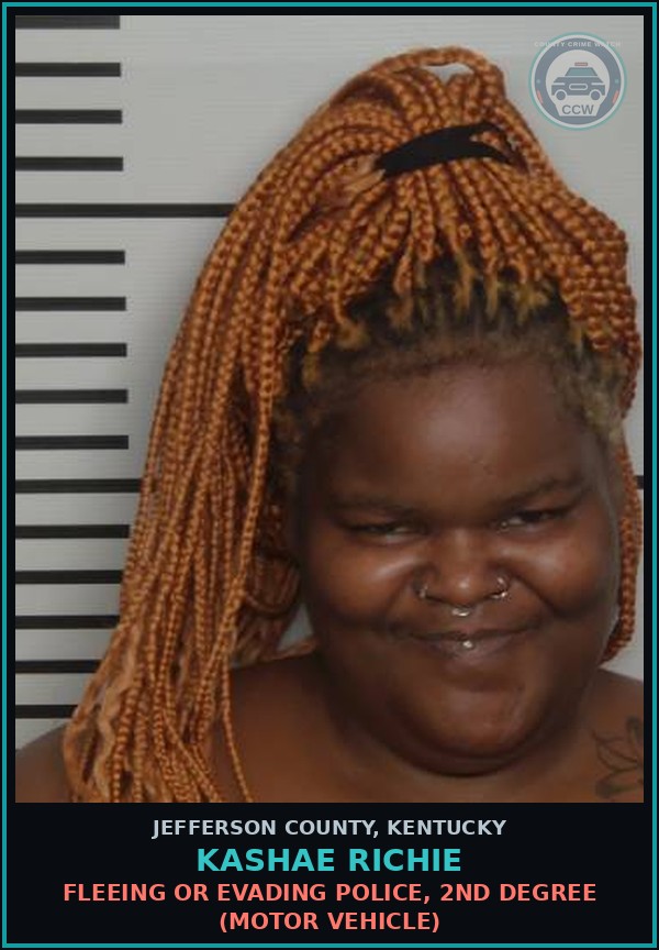 Booking mugshot of Kashae Richie in Jefferson County