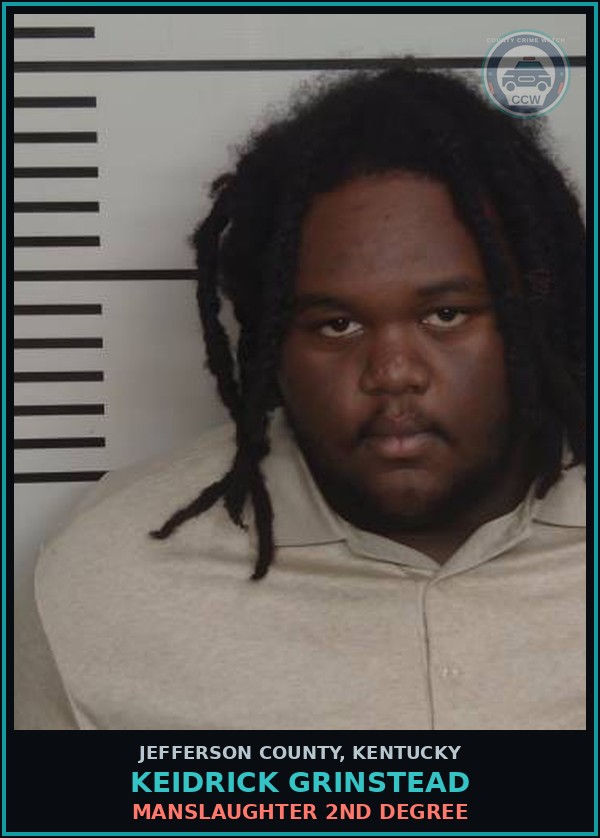 Booking mugshot of Keidrick Grinstead in Jefferson County
