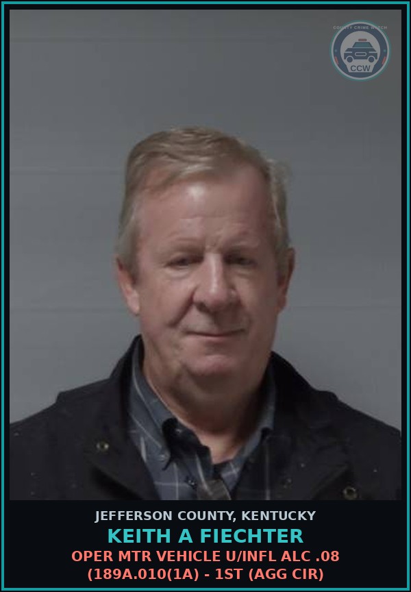 Booking mugshot of Keith A Fiechter in Jefferson County