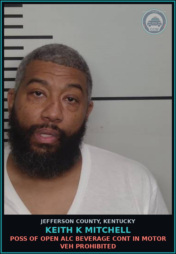 Booking mugshot of Keith K Mitchell in Jefferson County