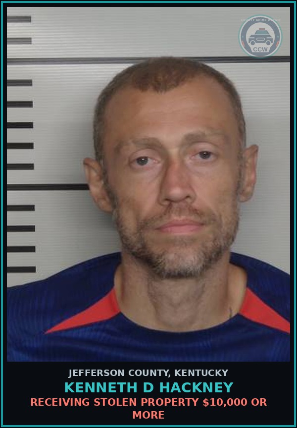 Booking mugshot of Kenneth D Hackney in Jefferson County
