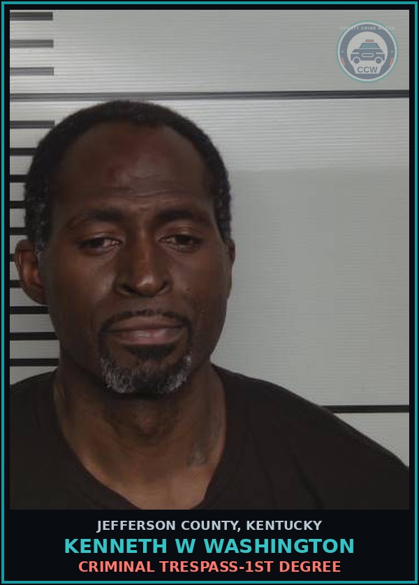 Booking mugshot of Kenneth W Washington in Jefferson County