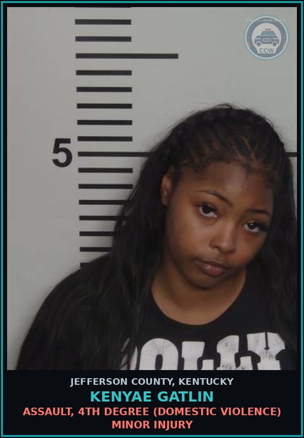 Booking mugshot of Kenyae Gatlin in Jefferson County