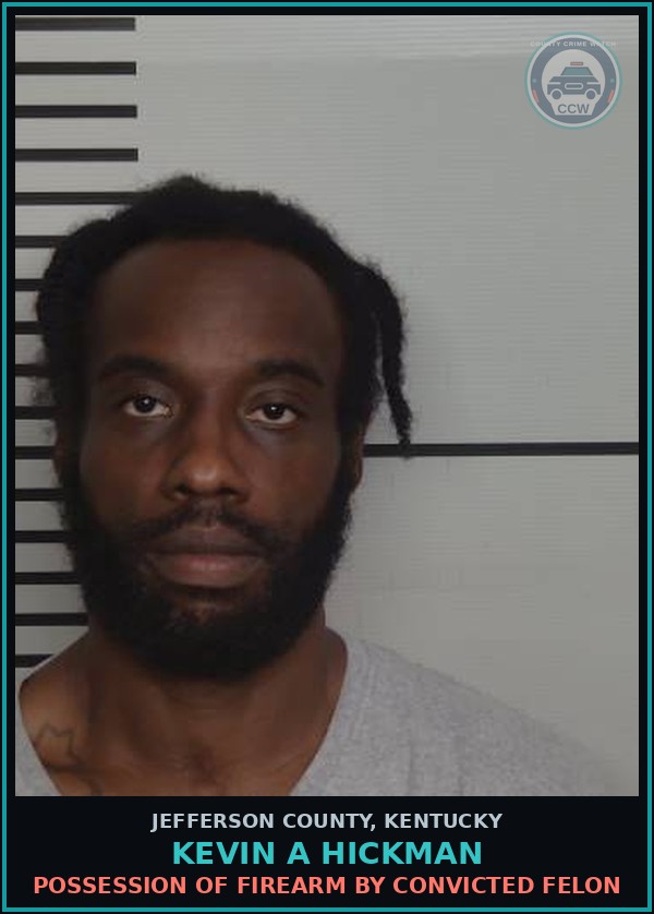 Booking mugshot of Kevin A Hickman in Jefferson County