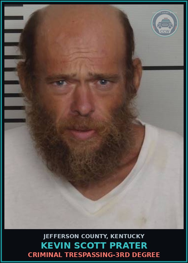 Booking mugshot of Kevin Scott Prater in Jefferson County