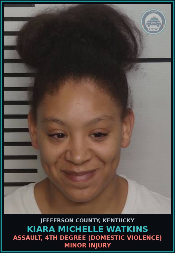 Booking mugshot of Kiara Michelle Watkins in Jefferson County