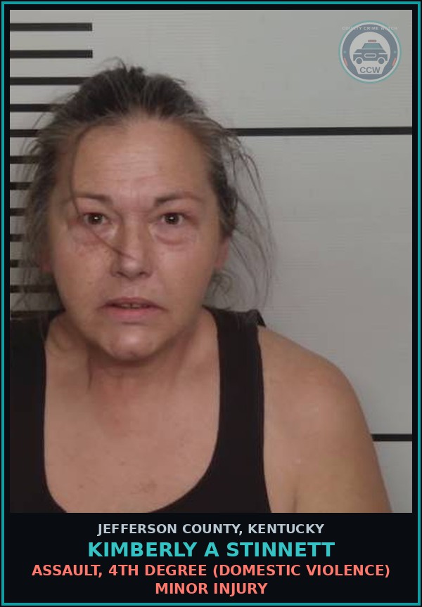 Booking mugshot of Kimberly A Stinnett in Jefferson County