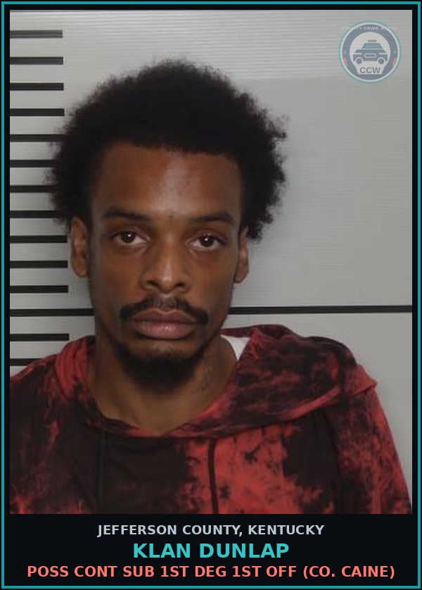 Booking mugshot of Klan Dunlap in Jefferson County