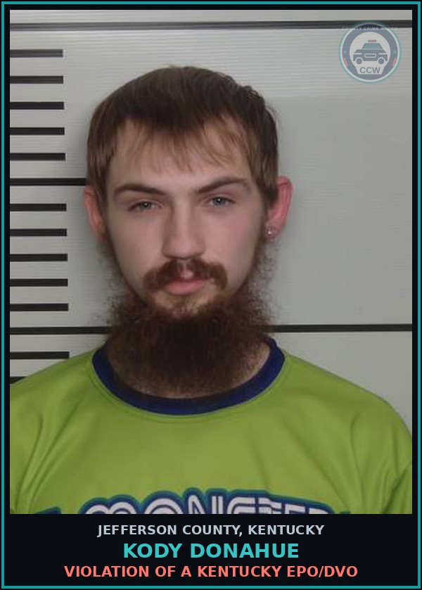 Booking mugshot of Kody Donahue in Jefferson County