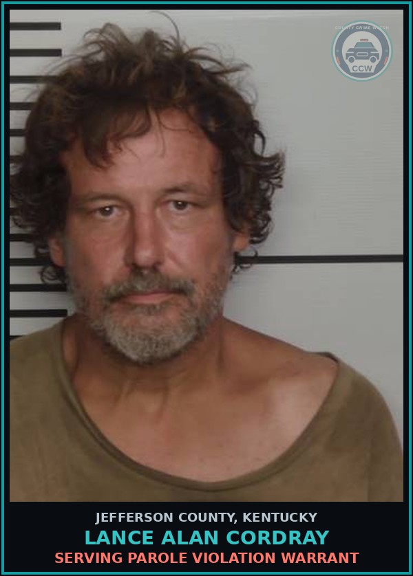 Booking mugshot of Lance Alan Cordray in Jefferson County