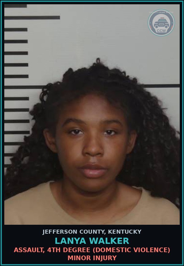Booking mugshot of Lanya Walker in Jefferson County