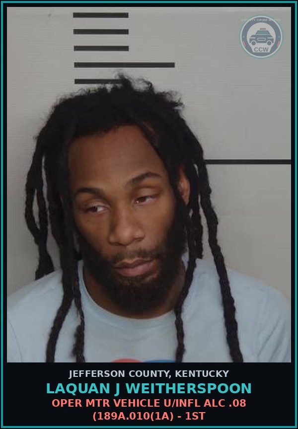 Booking mugshot of Laquan J Weitherspoon in Jefferson County
