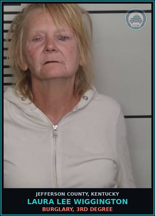 Booking mugshot of Laura Lee Wiggington in Jefferson County