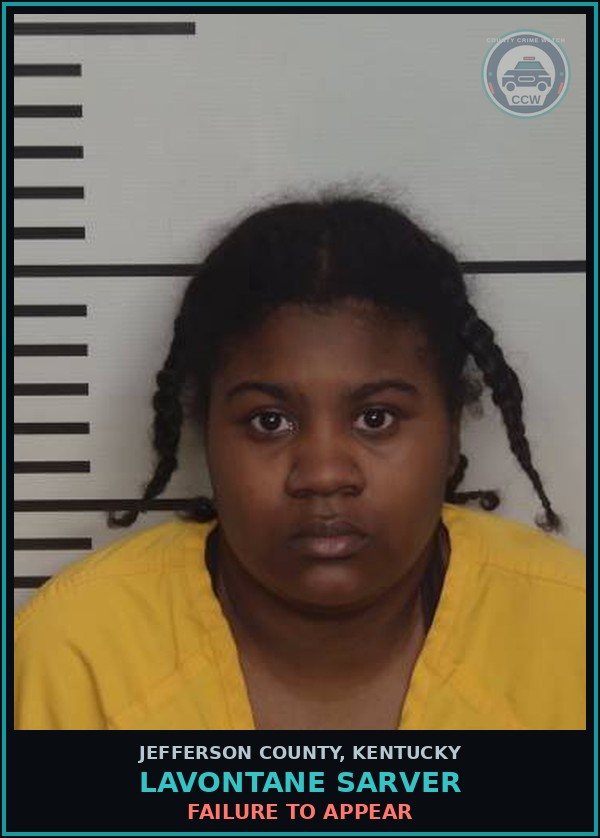 Booking mugshot of Lavontane Sarver in Jefferson County