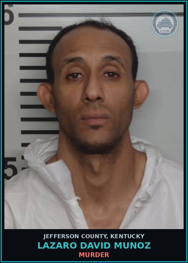 Booking mugshot of Lazaro David Munoz in Jefferson County