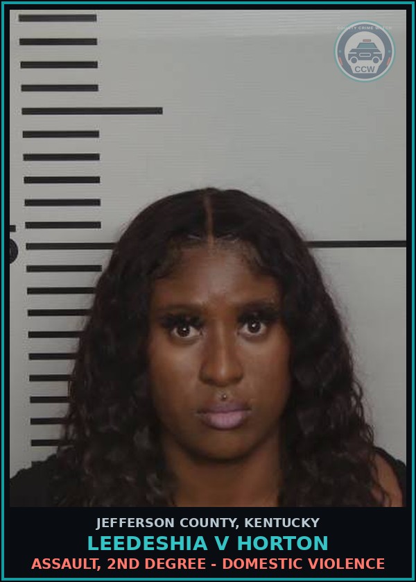 Booking mugshot of Leedeshia V Horton in Jefferson County