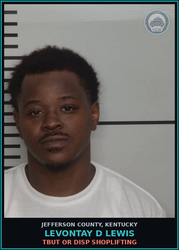 Booking mugshot of Levontay D Lewis in Jefferson County