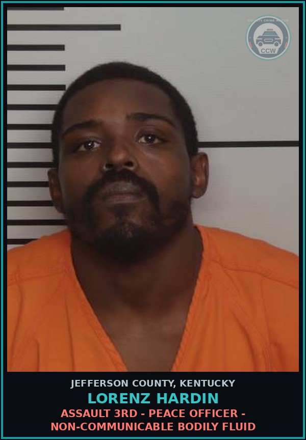 Booking mugshot of Lorenz Hardin in Jefferson County