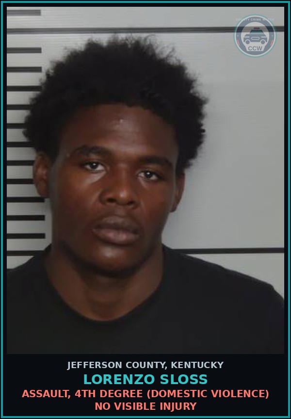 Booking mugshot of Lorenzo Sloss in Jefferson County