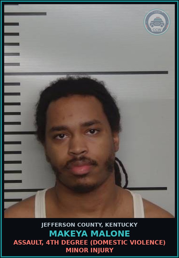 Booking mugshot of Makeya Malone in Jefferson County