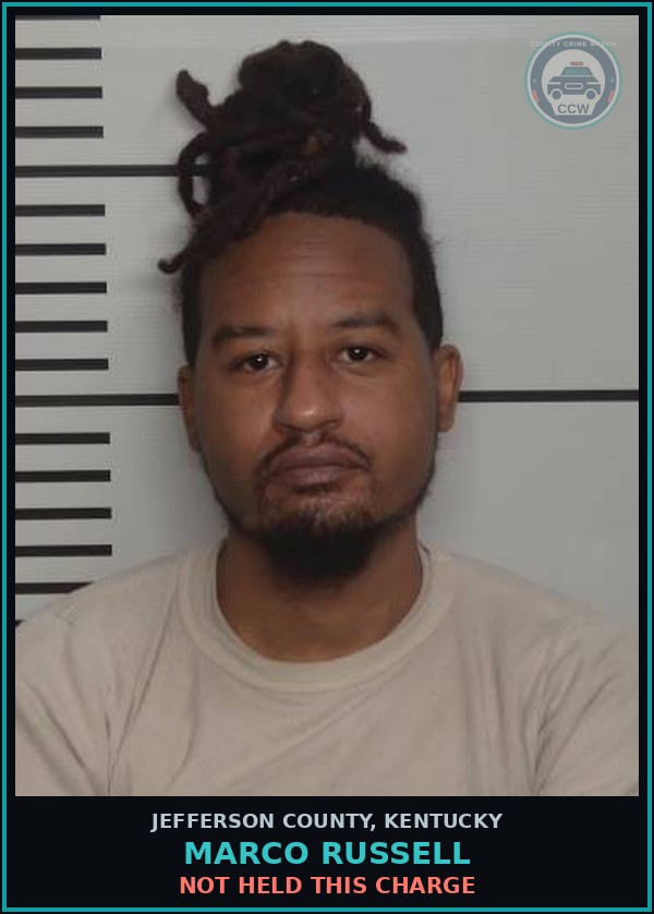 Booking mugshot of Marco Russell in Jefferson County
