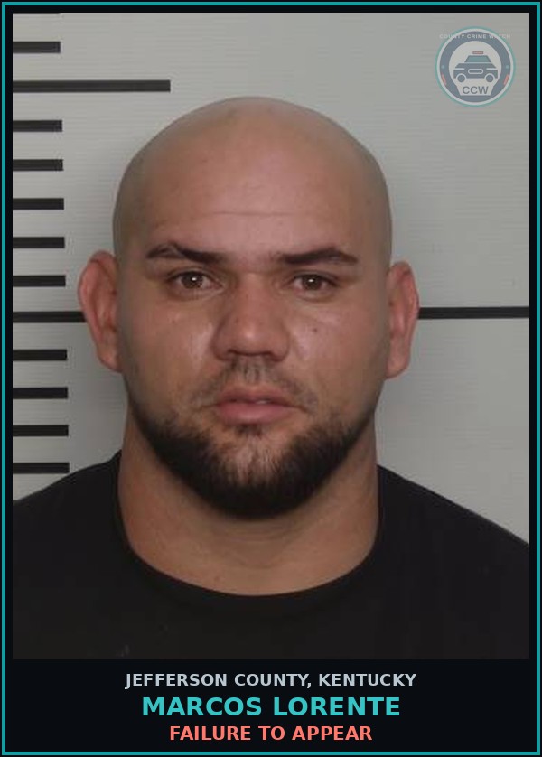Booking mugshot of Marcos Lorente in Jefferson County
