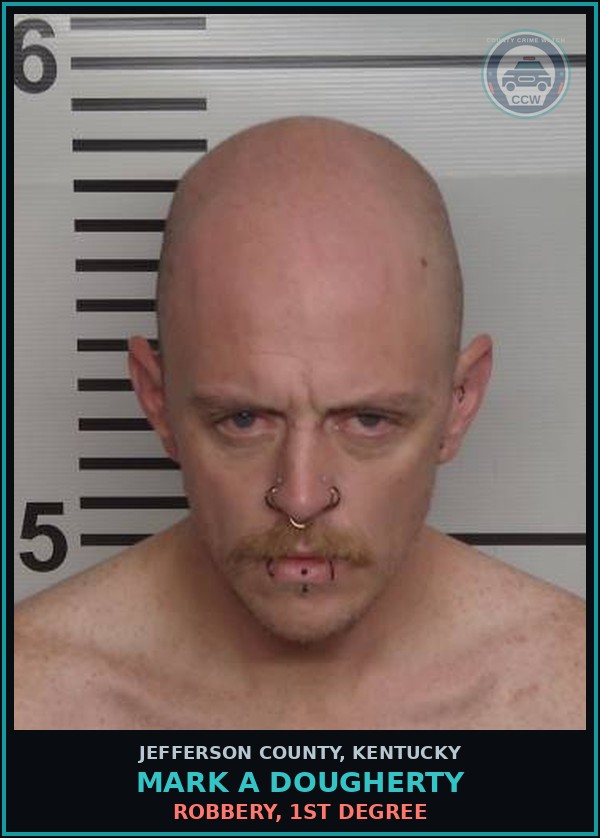 Booking mugshot of Mark A Dougherty in Jefferson County