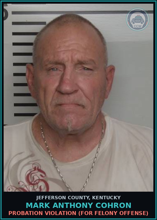 Booking mugshot of Mark Anthony Cohron in Jefferson County