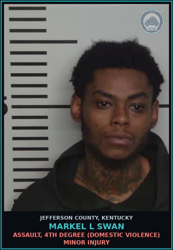 Booking mugshot of Markel L Swan in Jefferson County