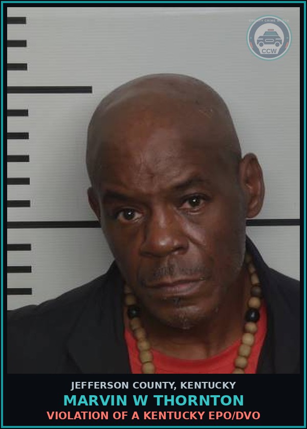 Booking mugshot of Marvin W Thornton in Jefferson County