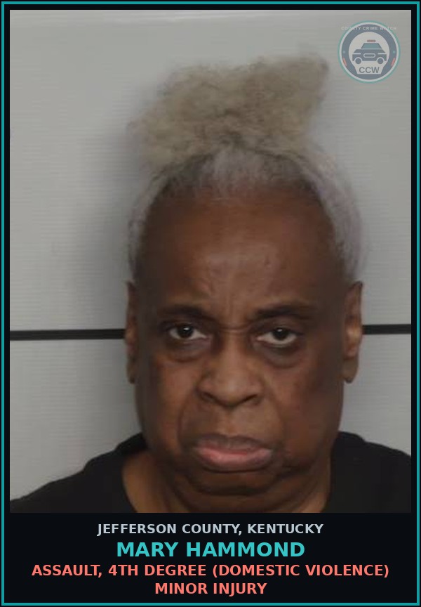 Booking mugshot of Mary Hammond in Jefferson County