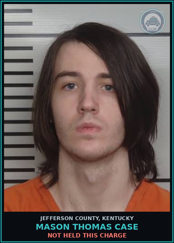 Booking mugshot of Mason Thomas Case in Jefferson County