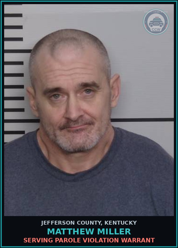 Booking mugshot of Matthew Miller in Jefferson County