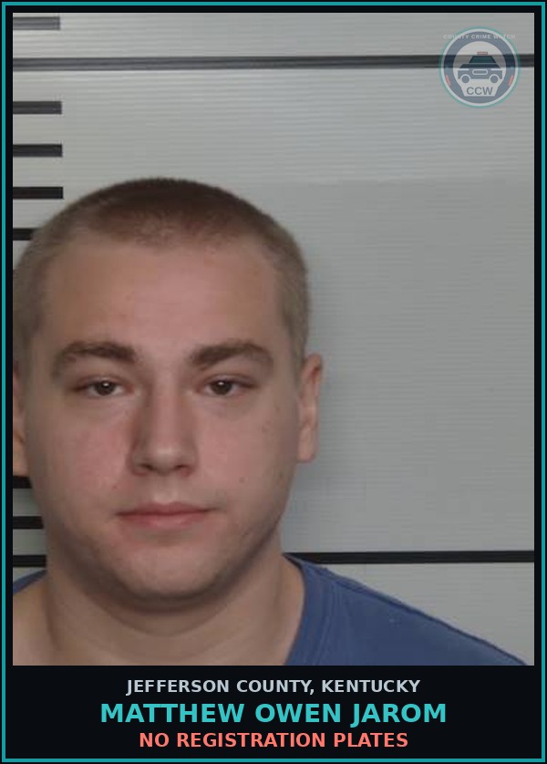 Booking mugshot of Matthew Owen Jarom in Jefferson County