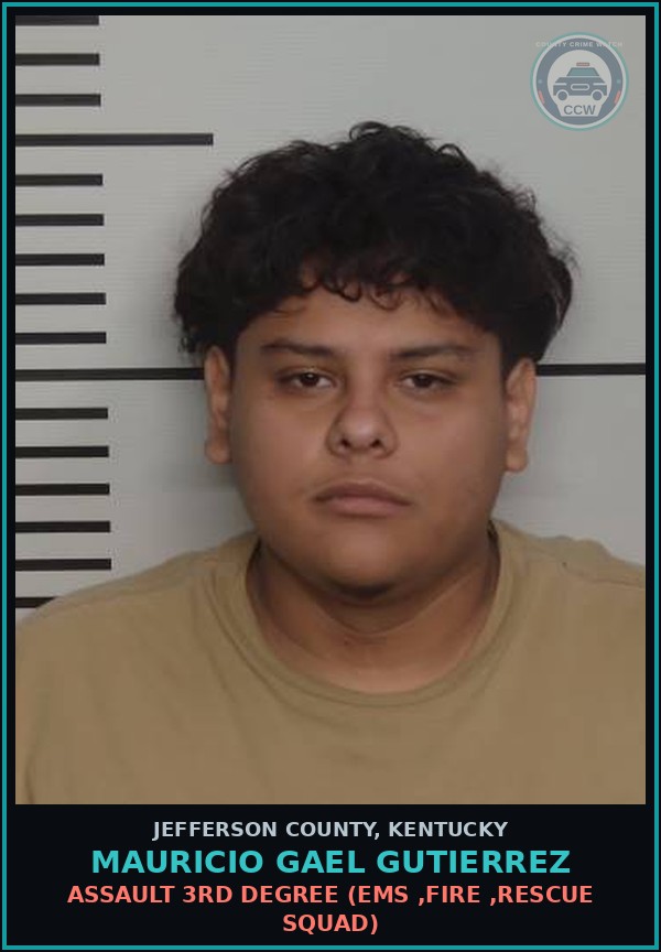 Booking mugshot of Mauricio Gael Gutierrez in Jefferson County