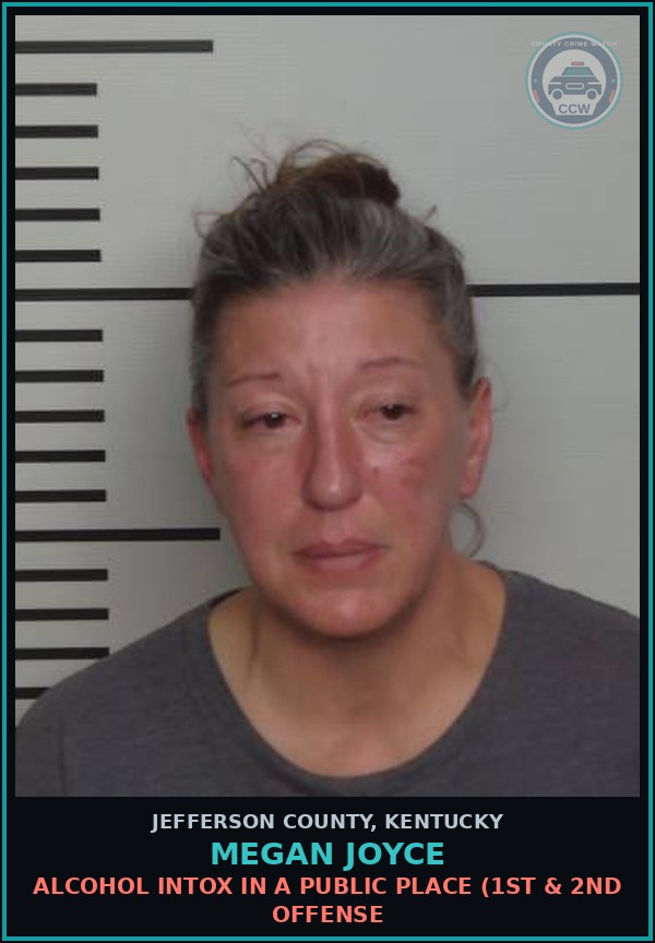 Booking mugshot of Megan Joyce in Jefferson County