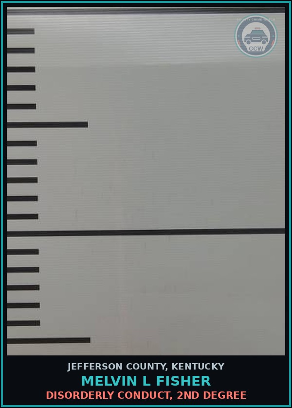 Booking mugshot of Melvin L Fisher in Jefferson County