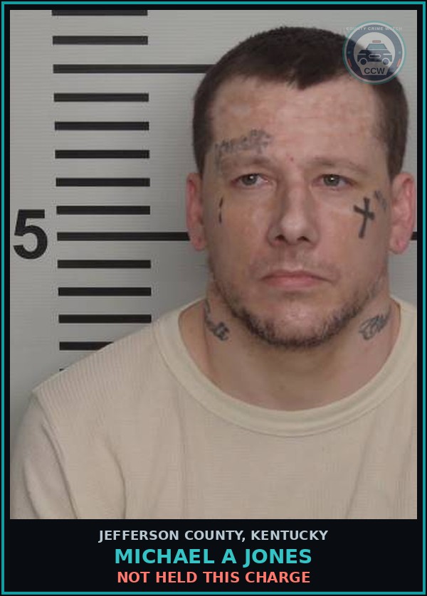 Booking mugshot of Michael A Jones in Jefferson County